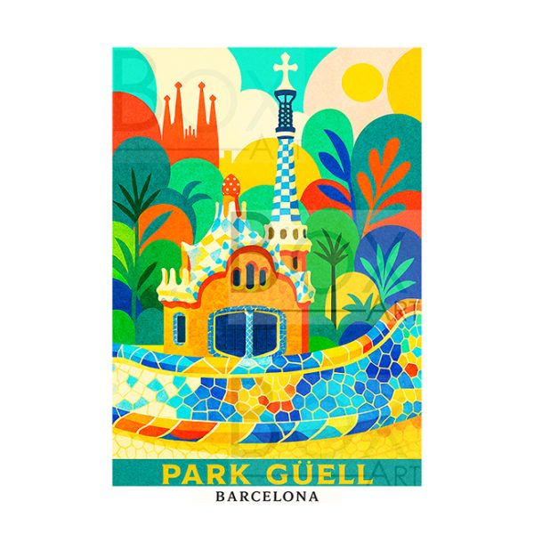Park Güell Barcelona colors